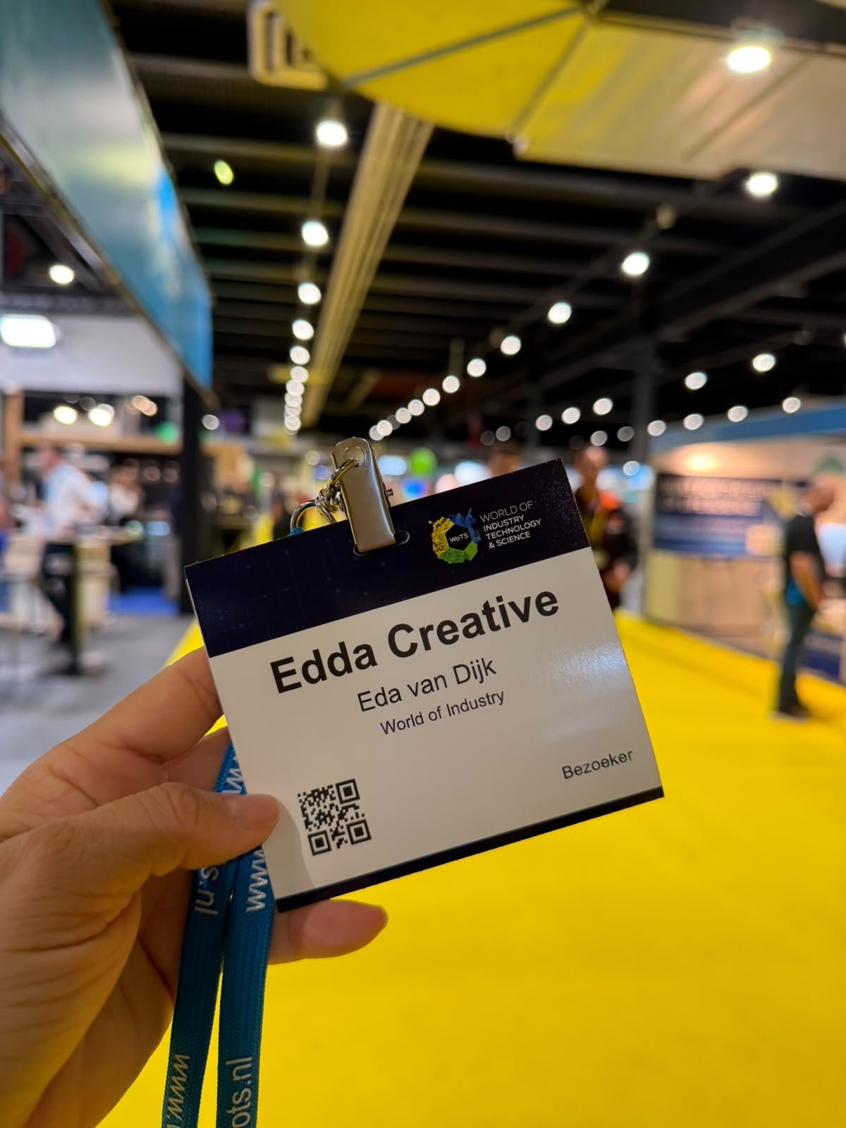 Edda Creative WoTS 2026 World of Industry ziyaretçi kartı
