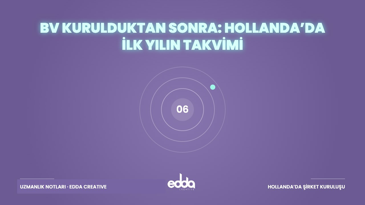 BV Kurulduktan Sonra: Hollanda’da İlk Yılın Takvimi