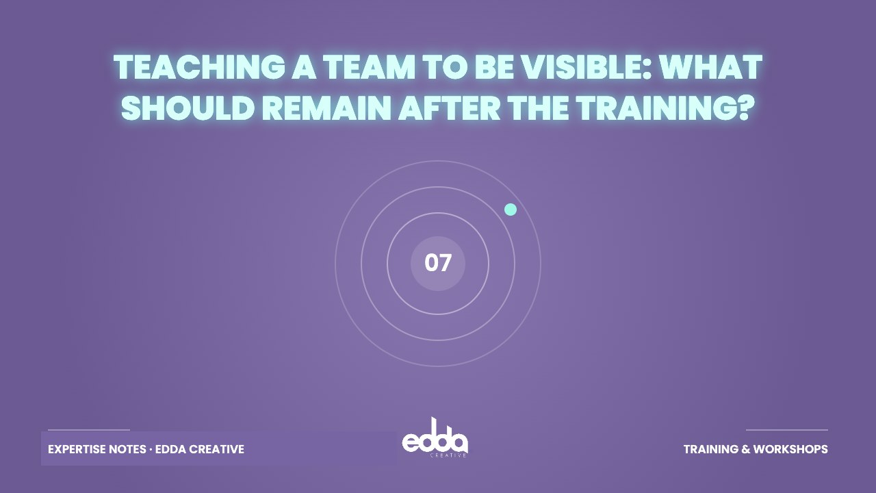 Teaching a Team to Be Visible: What Should Remain After the Training?