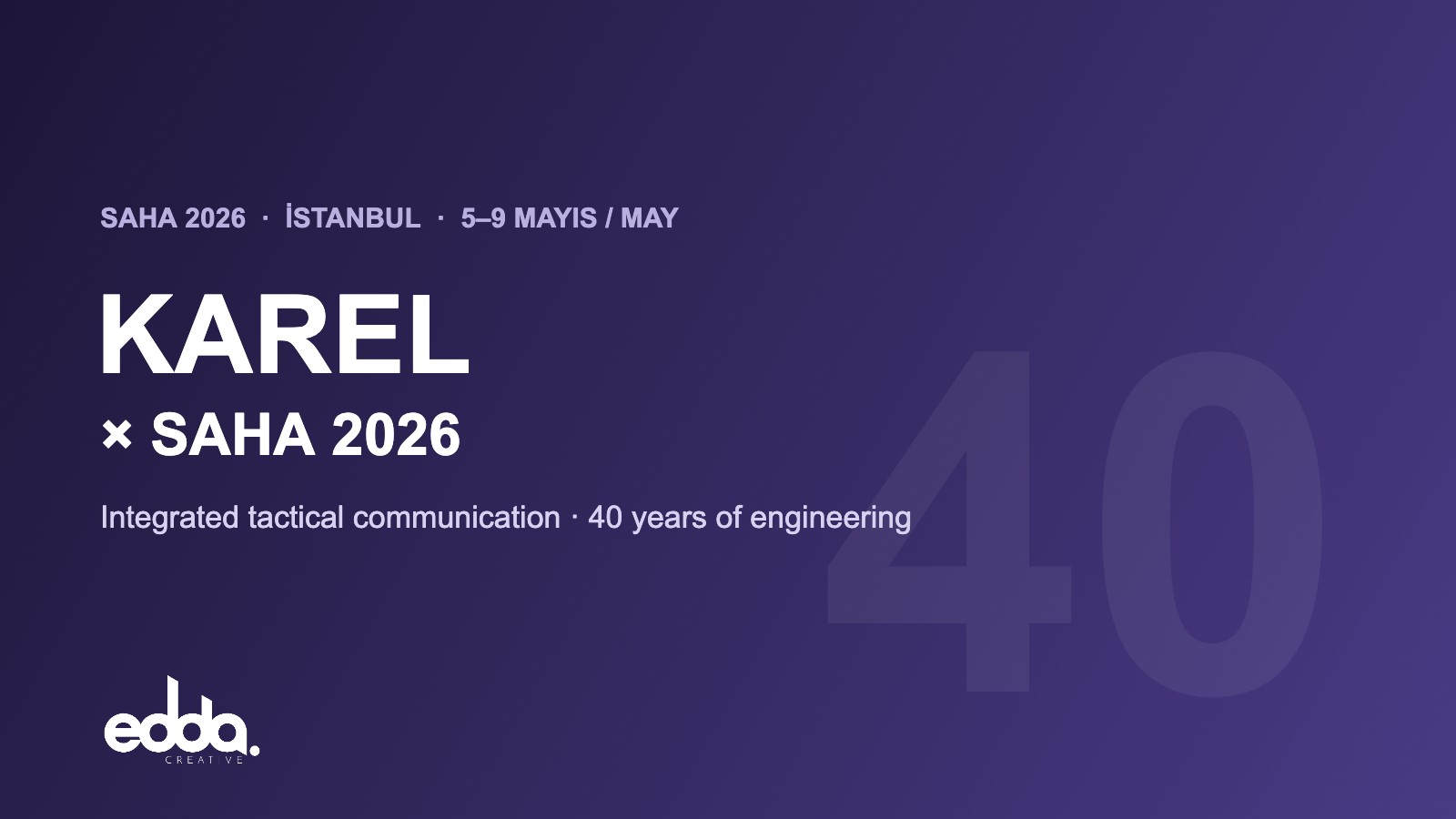 KAREL SAHA 2026 – Edda Creative