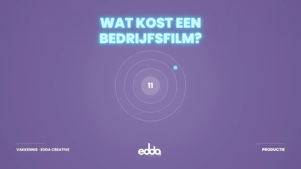 Wat kost een bedrijfsfilm? 8 factoren die het budget bepalen – Edda Creative